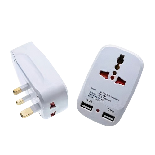 Universal Power Adapter with 2 USB Ports