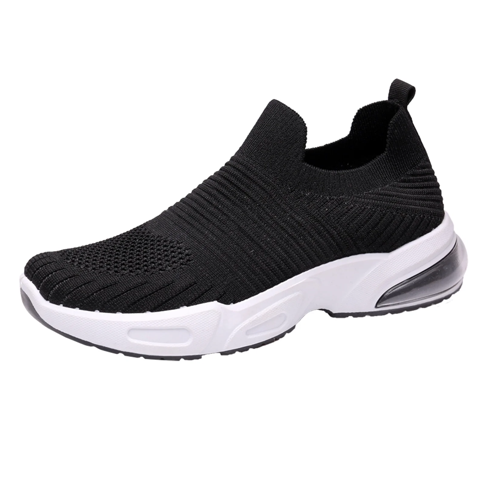 Slip-On Sport Shoes – Black & White